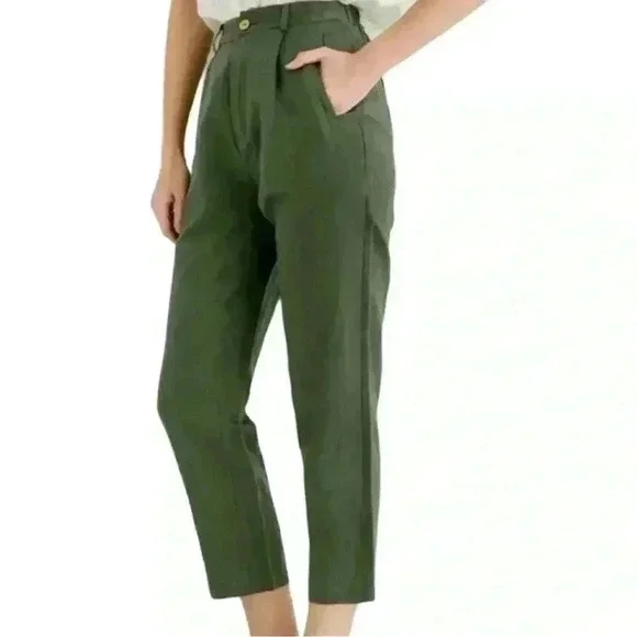 Grae Cove Linen Blend Pants Size XL Cropped Lagenlook TikTok Viral Blogger - Picture 2 of 16
